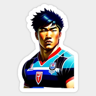 Japanese Rugby Player Sticker